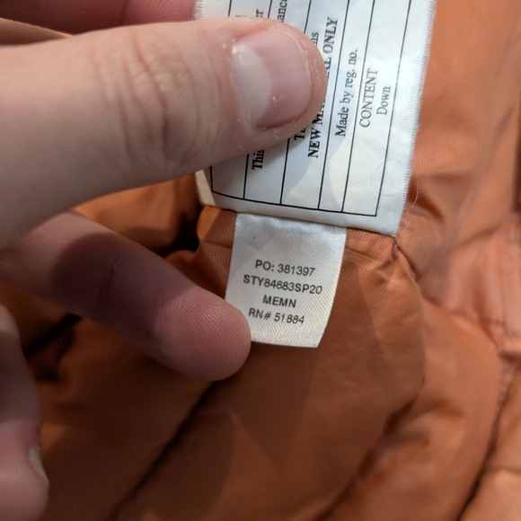Patagonia Downy Sweater Ful Zip Women's S Coral/Light Orange Flaws - Picture 7 of 10